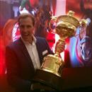 Andrew Williams with the Dubai World Cup Trophy Andrew Williams with the Dubai World Cup Trophy